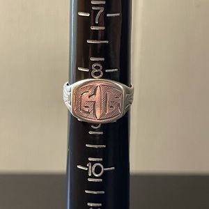 Rare sterling silver Ostby Barton signet ring